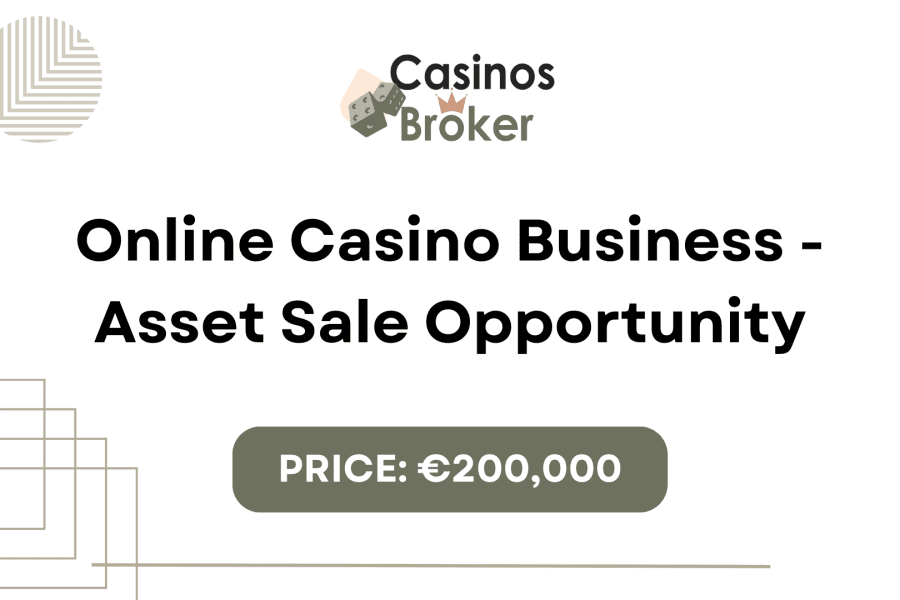 Online -Casino -Geschäft - Vermögensverkaufsmöglichkeit