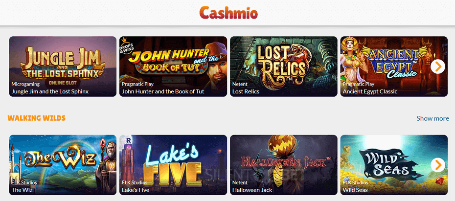 cashimo casino games