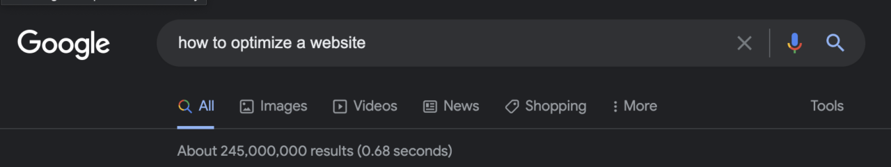 how to optimize a website