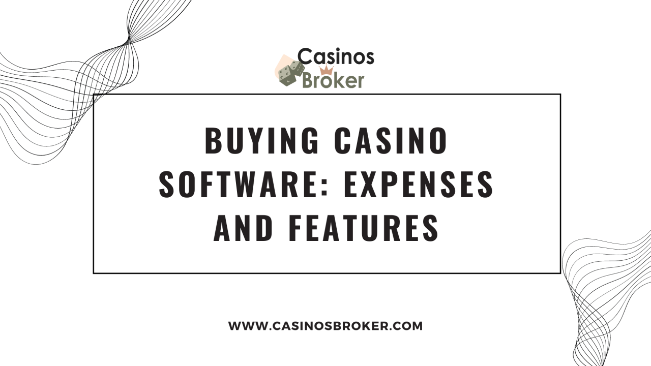 Buying Casino Software Expenses and Features