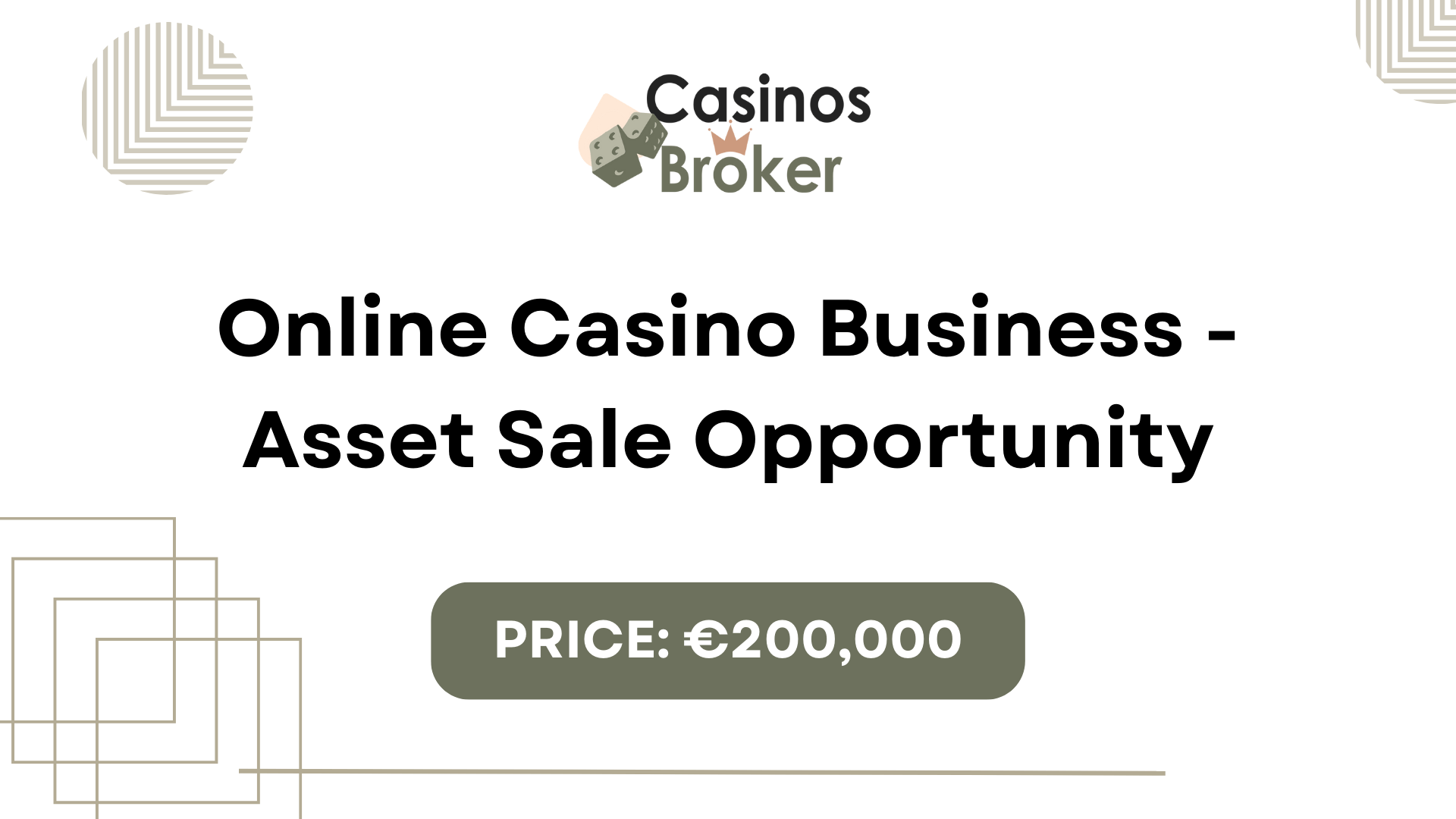 Online Casino Business - Asset Sale Opportunity