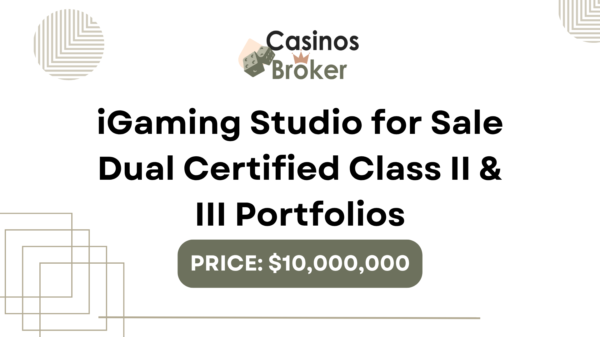 Igaming Studio na predaj