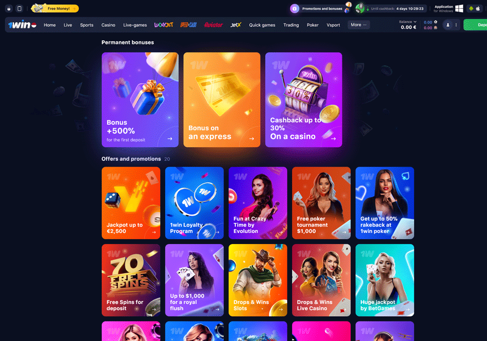 1win casino promoties