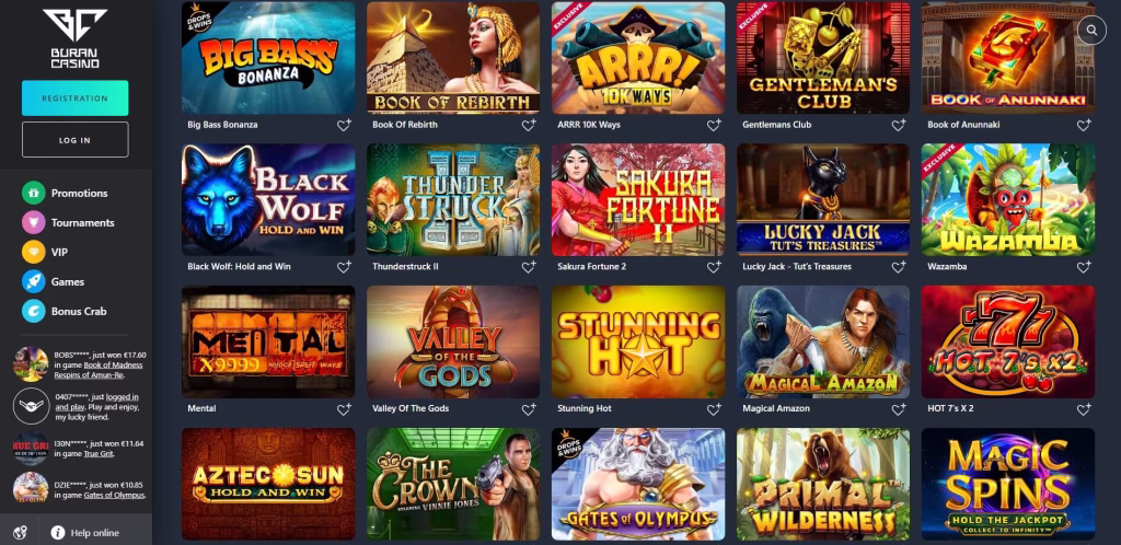 Buran Casino Slot Games