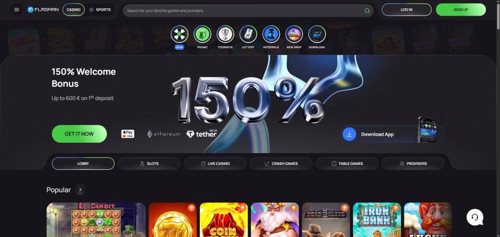 Обзор казино Flagman