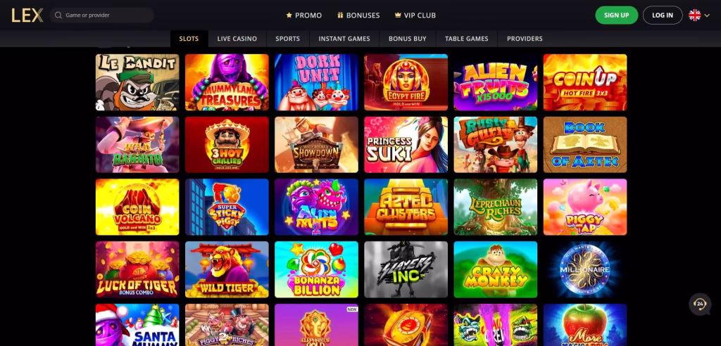 Игры казино Lex