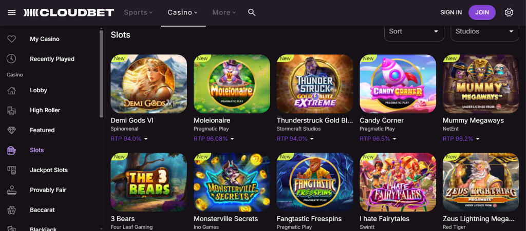 Tragamonedas Cloudbet