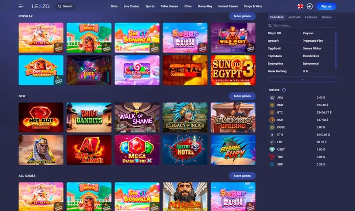 legzo赌场老虎机评测