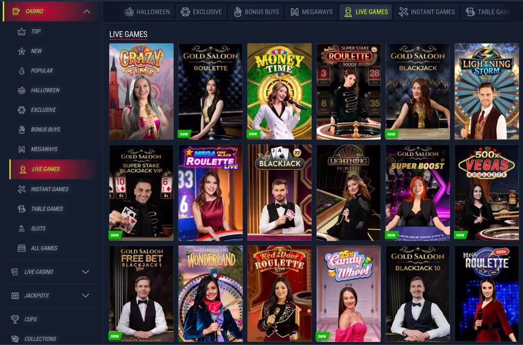 Rabona Casino Live Casino