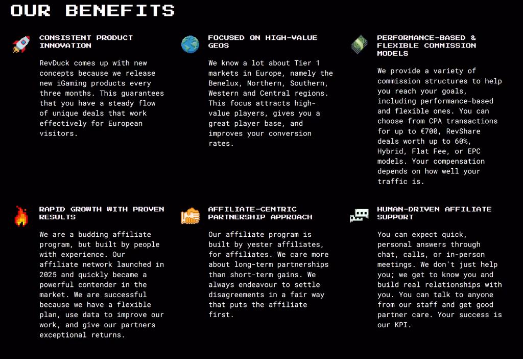 предимства на партньорите на revduck