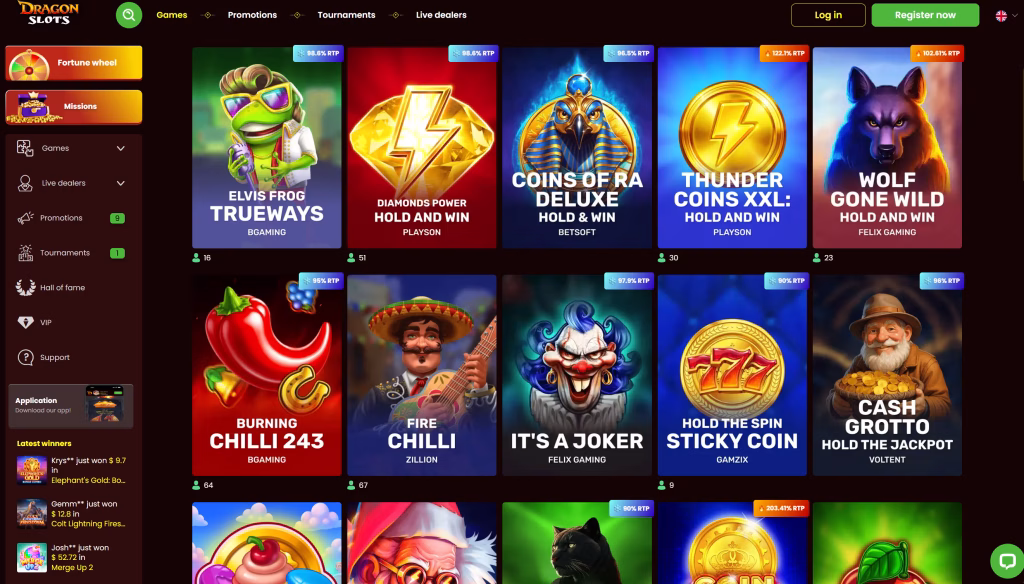 dragonslots casino slot games
