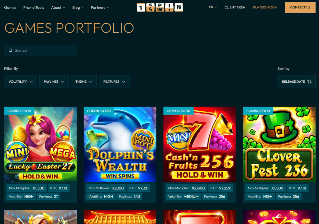 Portafoglio di giochi 1Spin4Win