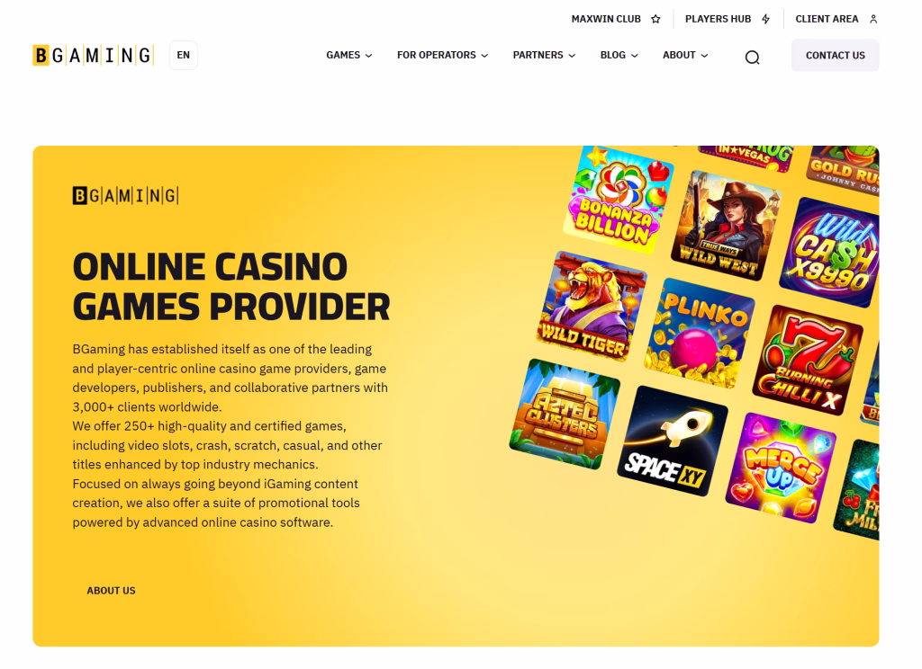 fornitore di giochi da casinò online bgaming